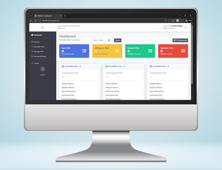 Bradma VIN Management System